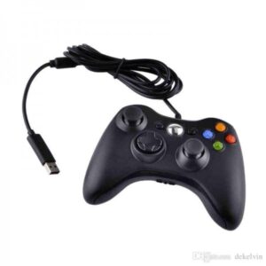 Joystick Microsoft Xbox 360 con cable Negro