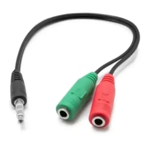 Cable Adaptador Conector Plug Macho a 2 Plug Hembra PS4 3.5