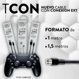 Cable Tcon Carga Rapida Joystick Playstation 4 – TCON