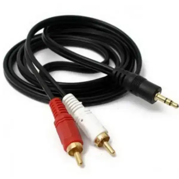 Cable audio Plug 3,5 a 2 Rca 1,5 Metros