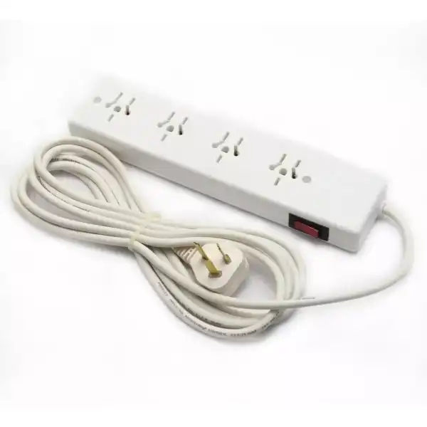 Zapatilla Eléctrica 4 Tomas con interruptor termico cable de 1,5 Mts