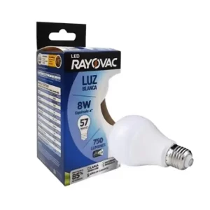 Lámpara Led luz blanca 8W=57W Rosca E27 – RAYOVAC