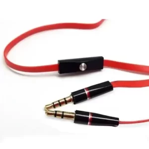 Cable audio Miniplug 3,5 A Miniplug 3,5 mm Auxiliar 1,30 Metros / CON MICROFONO