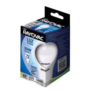 Lámpara Led luz blanca 10W=72W Rosca E27 – RAYOVAC