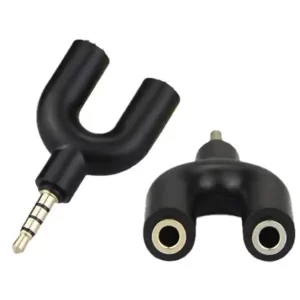 Adaptador Conector rigido en Y 2 Plug 3.5 M A 1 Plug 3.5 H