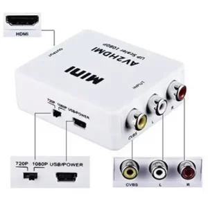 Convertidor Adaptador RCA AV a HDMI Con Audio Digital a Analógico – FULL HD