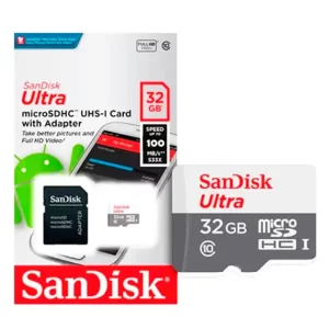 Tarjeta Micro SDHC 32gb Clase 10 Con Adaptador – SANDISK