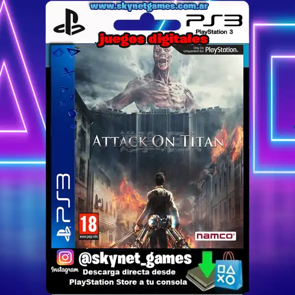 Attack on Titan PS3 - Donattelo Games - Gift Card PSN, Jogo de PS3