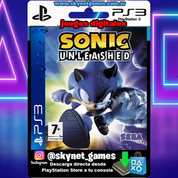 Sonic Unleashed para ps3 em mídia digital