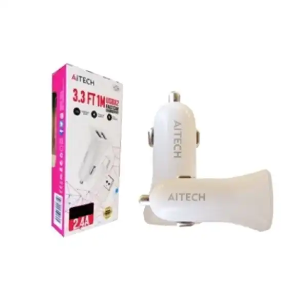 Cargador Auto 2 Usb 2.4A + Cable Tipo C – AITECH