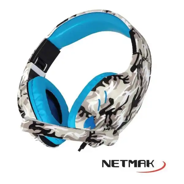 Auricular Gamer con microfono para PS4 NM COUNTER AZUL – NETMAK