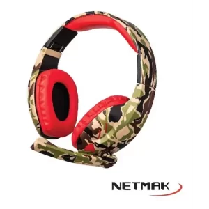 Auricular Gamer con microfono para PS4 NM COUNTER ROJO – NETMAK