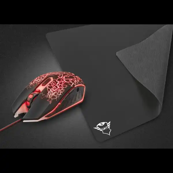 Combo Mouse Gaming Iluminado + Mousepad IZZA GXT 783 – TRUST