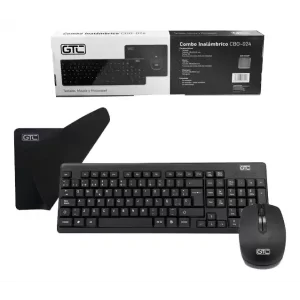 OUTLET Combo Wireless Teclado + Mouse Inalámbricos + Mousepad CBG 024 – GTC