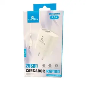 Cargador RAPIDO TIPO C 4.8A + 2 USB – LEGATUS