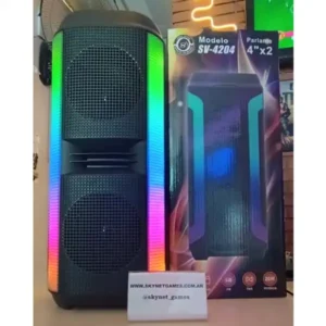 Parlante Bluetooth 4″ X2 y Luz Led SV 4204 – STAR VISION