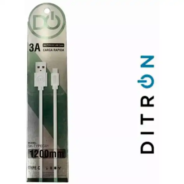 Cable Tipo C Carga Rapida 3.A SK-TYPEC01 – DITROM