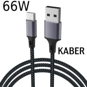 Cable de Carga y Datos Reforzado Con Nylon  TIPO C 66W – KABER